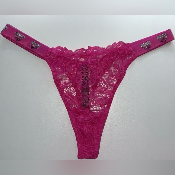 Victoria's Secret Bombshell Shine Strap Very Sexy Lace Thong Panty 🩷 - Picture 1 of 3